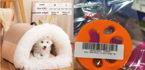 Cozy semi-enclosed pet nest, soft, private, stylish, and easy-to-clean
