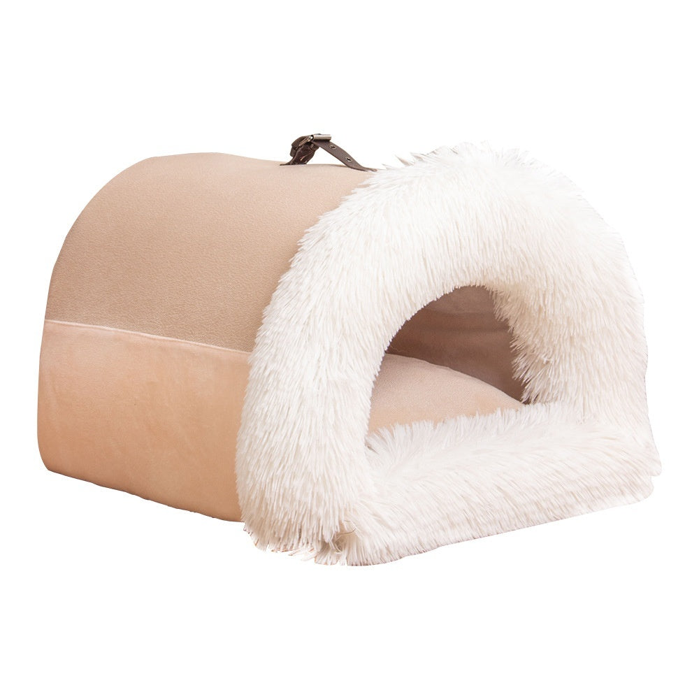 Cozy semi-enclosed pet nest, soft, private, stylish, and easy-to-clean