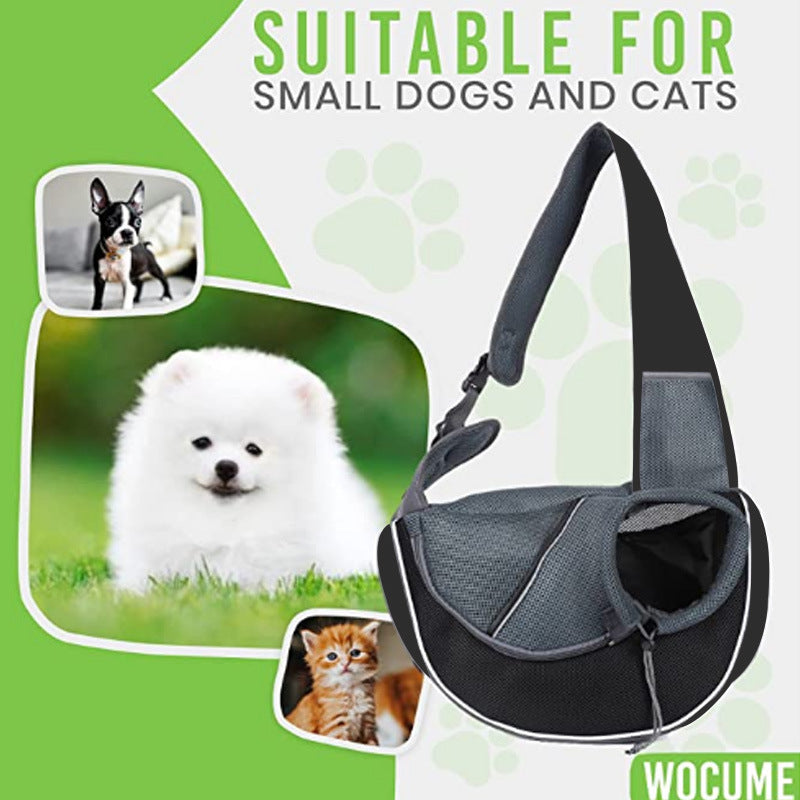 Breathable pet carrier bag with drawstring, secure zipper - Ideal for Dogs and Cats