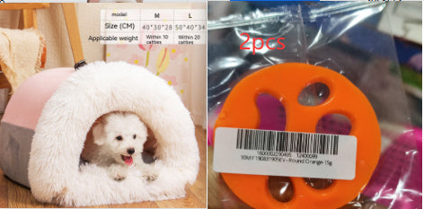 Cozy semi-enclosed pet nest, soft, private, stylish, and easy-to-clean