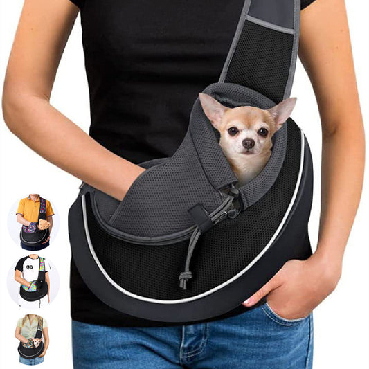 Breathable pet carrier bag with drawstring, secure zipper - Ideal for Dogs and Cats