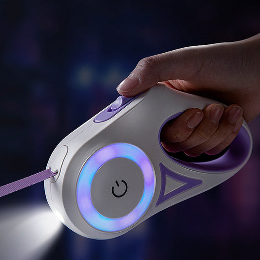 Automatic Retractable Spotlight Leash With Collar.